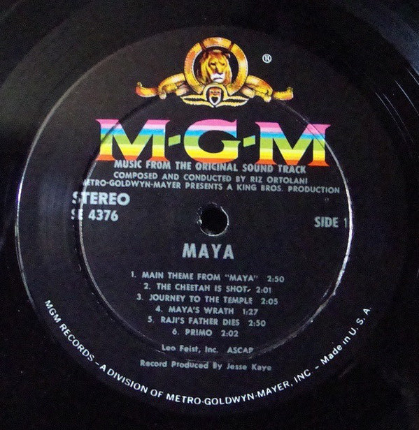 Riz Ortolani : Maya (Music From The Original Sound Track) (LP, Album)