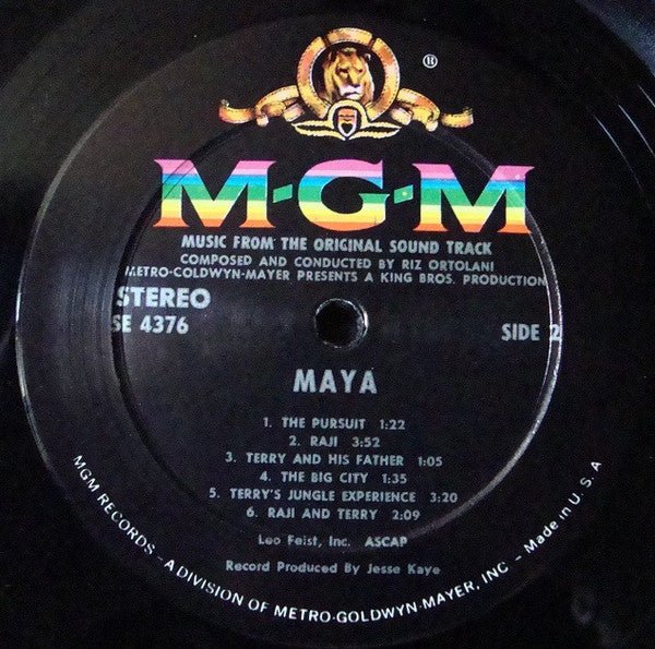 Riz Ortolani : Maya (Music From The Original Sound Track) (LP, Album)