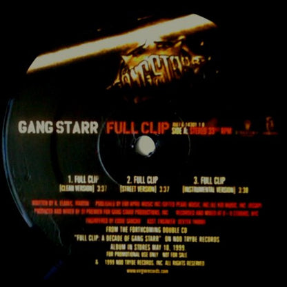 Gang Starr : Full Clip / Dwyck (12", Promo, RE, RP)
