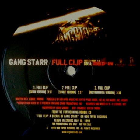 Gang Starr : Full Clip / Dwyck (12", Promo, RE, RP)