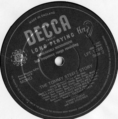 Tommy Steele : The Tommy Steele Story (10", RE)