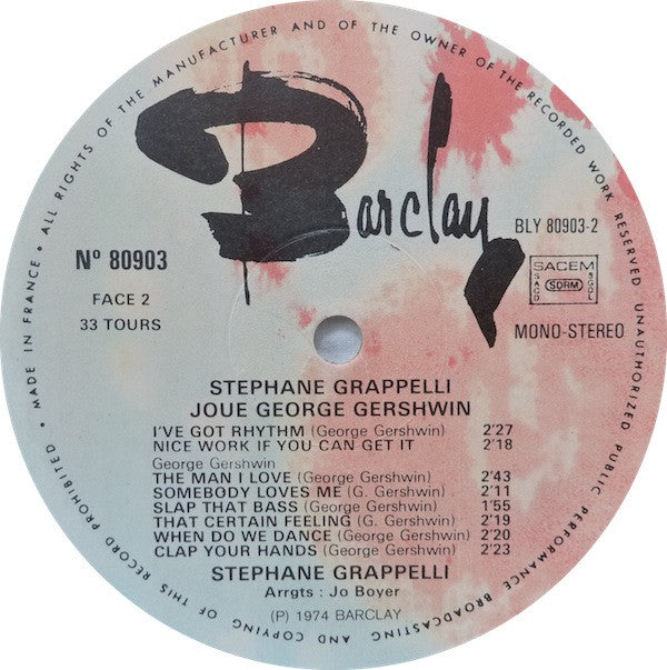 Stéphane Grappelli : Stéphane Grappelli Joue George Gershwin Et Cole Porter (2xLP, Comp)