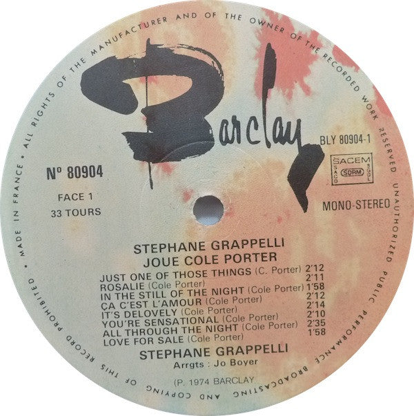 Stéphane Grappelli : Stéphane Grappelli Joue George Gershwin Et Cole Porter (2xLP, Comp)