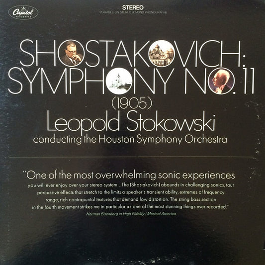 Dmitri Shostakovich : Leopold Stokowski Conducting The Houston Symphony Orchestra : Symphony No.11 (1905) (2xLP, RE)