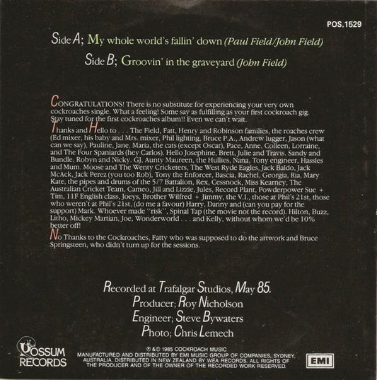 The Cockroaches : My Whole World's Falling Down (7", Single)