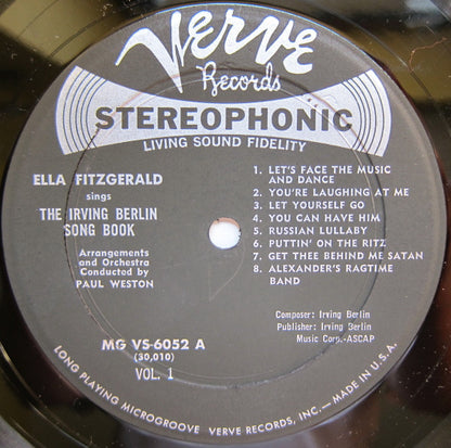 Ella Fitzgerald : Ella Fitzgerald Sings The Irving Berlin Song Book, Volume 1 (LP)