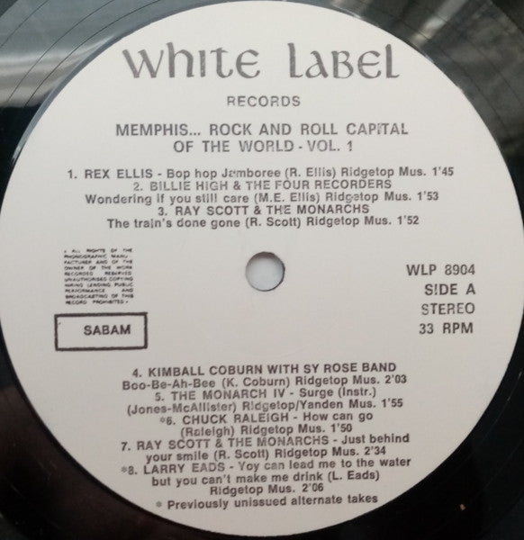 Various : Memphis... Rock And Roll Capital Of The World Vol. 1 (LP, Comp)