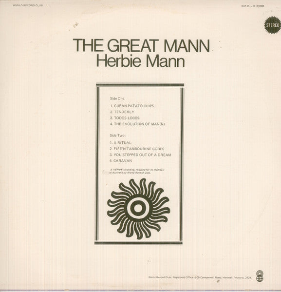 Herbie Mann : The Great Mann (LP, Comp, Club)