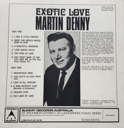 Martin Denny : Exotic Love (LP, Album, RE)
