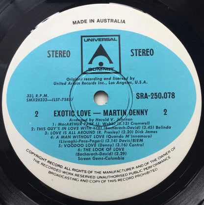 Martin Denny : Exotic Love (LP, Album, RE)