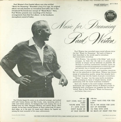 Paul Weston (2) : Music For Dreaming (LP)