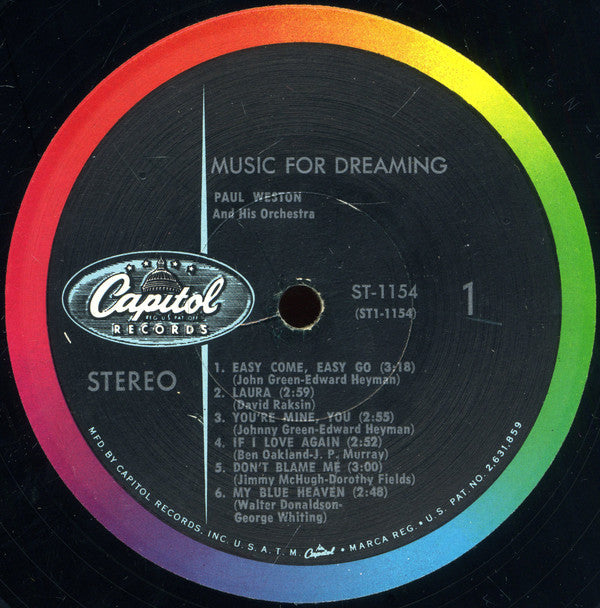 Paul Weston (2) : Music For Dreaming (LP)
