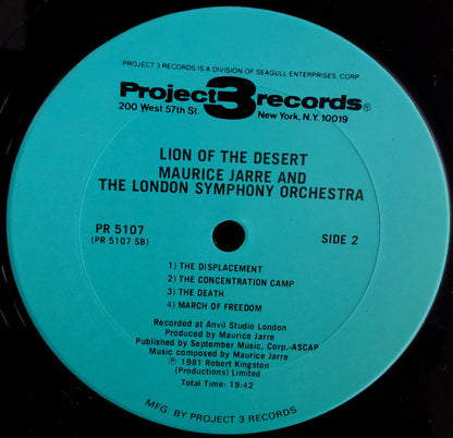 Maurice Jarre : Lion Of The Desert (Original Music From The Film) (LP, Album)