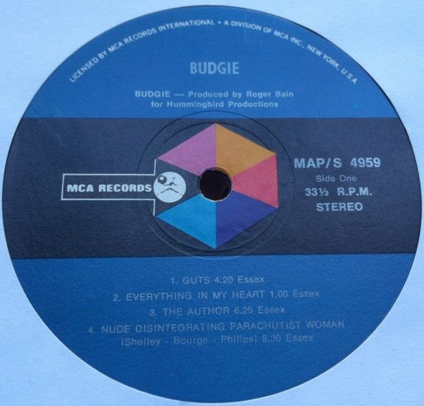 Budgie : Budgie (LP, Album)