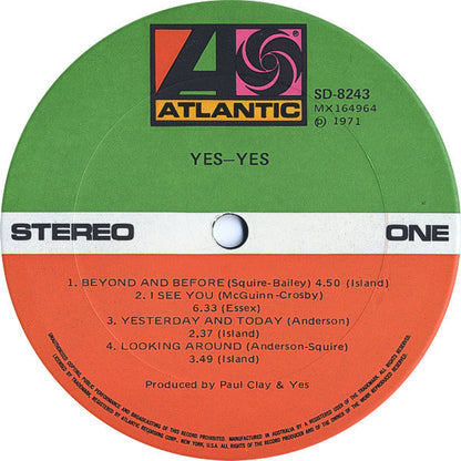 Yes : Yes (LP, Album, RP)