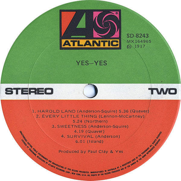 Yes : Yes (LP, Album, RP)