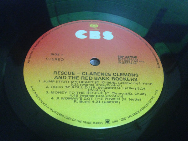 Clarence Clemons And The Red Bank Rockers : Rescue (LP, Album)