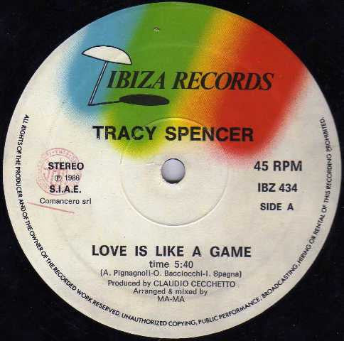 Tracy Spencer : Love Is Like A Game (12", Single)
