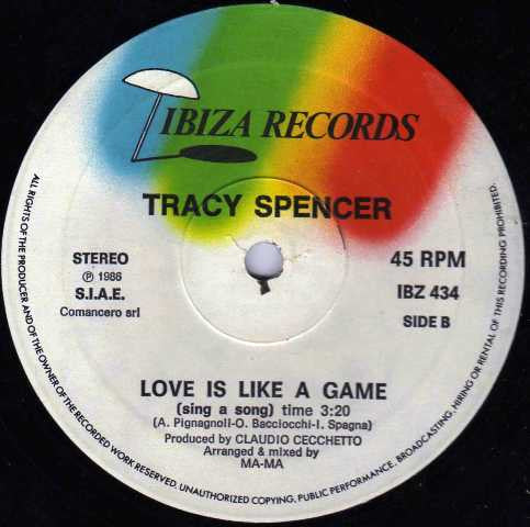 Tracy Spencer : Love Is Like A Game (12", Single)