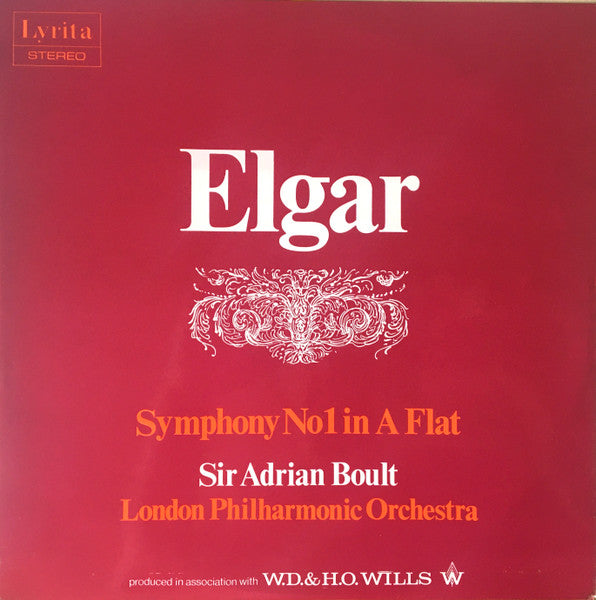 Elgar* - Sir Adrian Boult, London Philharmonic Orchestra : Symphony No 1 In A Flat (LP)