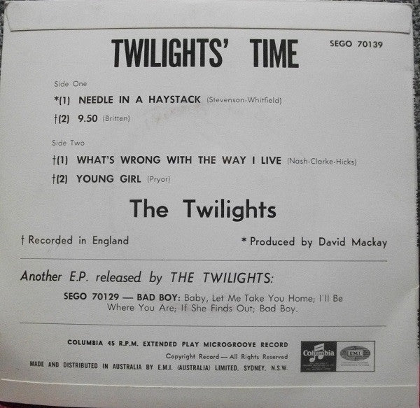 The Twilights (3) : Twilights' Time (7", EP)