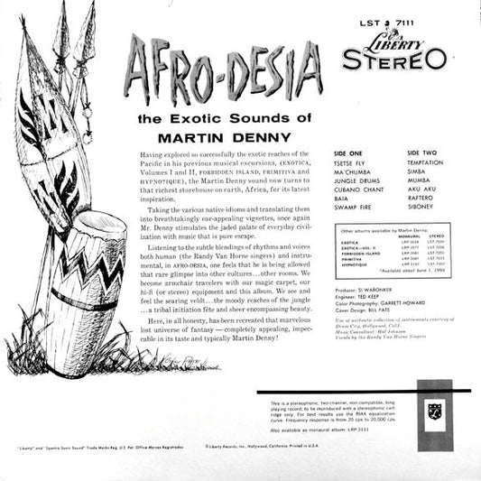 Martin Denny : Afro-Desia (LP, Album, RP, Hol)
