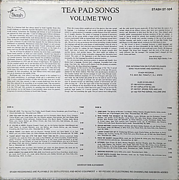 Various : Tea Pad Songs Volume Two (LP, Album, Comp)