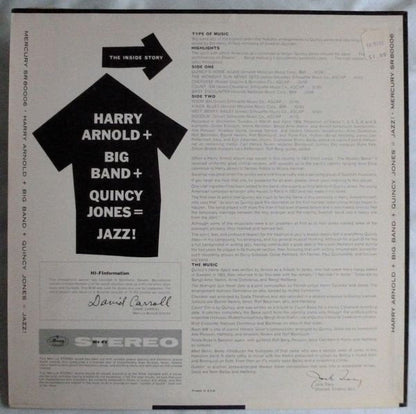 Harry Arnold And Quincy Jones : Harry Arnold + Big Band + Quincy Jones = Jazz! (LP, Album)