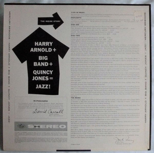 Harry Arnold And Quincy Jones : Harry Arnold + Big Band + Quincy Jones = Jazz! (LP, Album)
