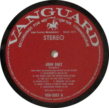 Joan Baez : Joan Baez Vol. 2 (LP, Album)