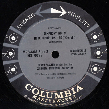 Bruno Walter, Ludwig van Beethoven : Symphony No. 9 In D Minor ("Choral") · Symphony No. 8 In F Major (2xLP, Album, Gat)