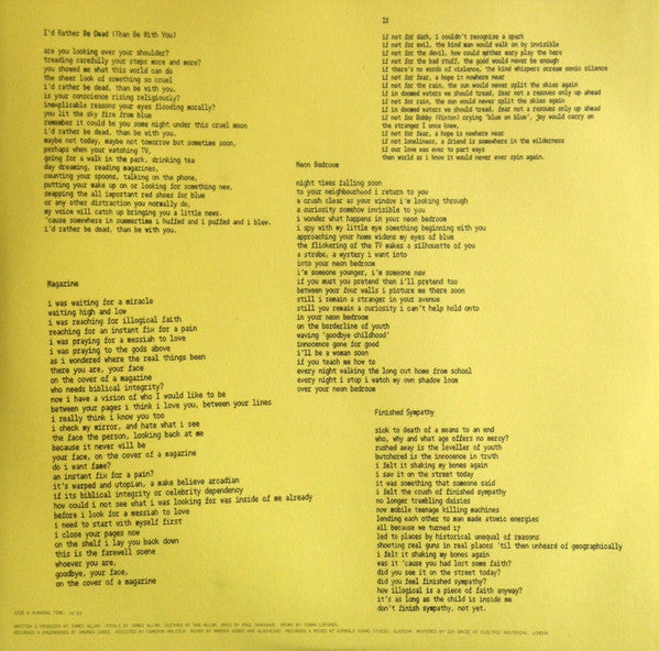 Glasvegas : Later...When The TV Turns To Static (LP, Album, 180)