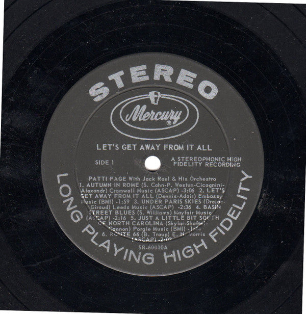Patti Page : Let's Get Away From It All (LP, Album)