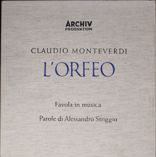 Claudio Monteverdi , Parole Di Alessandro Striggio The Younger : L'Orfeo - Favola In Musica (2xLP, Mono + Box)
