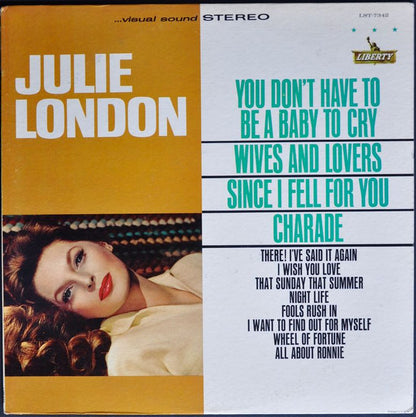 Julie London : You Don't Have To Be A Baby To Cry (LP, Album, Promo)
