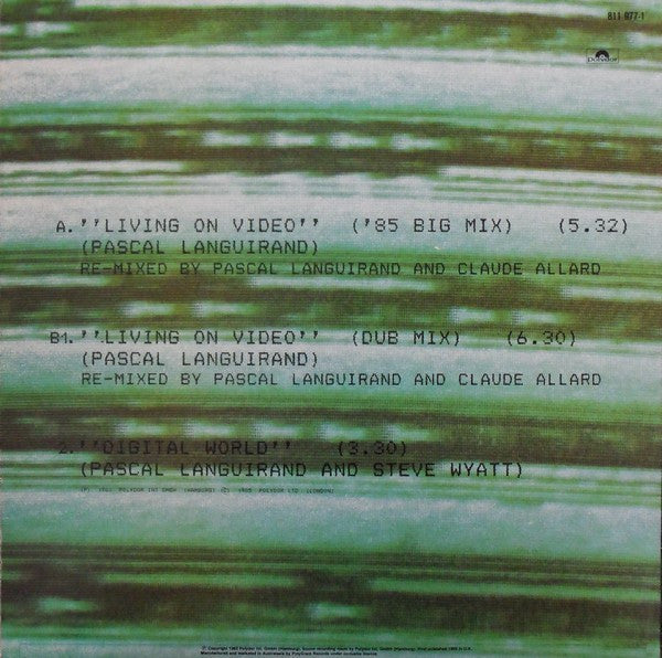 Trans-X : Living On Video ('85 Big Mix) (12", Single, Ltd)