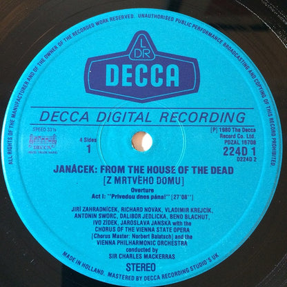 Leoš Janáček, Jiří Zahradníček, Ivo Žídek, Václav Zítek, Vienna State Opera Chorus*, Vienna Philharmonic Orchestra*, Sir Charles Mackerras : From The House Of The Dead • Aus Einem Totenhaus • Souvenirs De La Maison Des Morts • Z Mrtvého Domu (2xLP + Box)