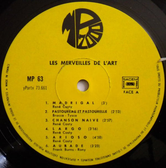 René Costy : Les Merveilles De L'Art (LP)