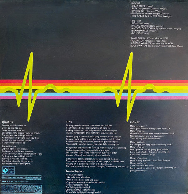 Pink Floyd : The Dark Side Of The Moon (LP, Album, Gat)