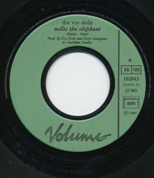 Toy Dolls : Nellie The Elephant (7", Gre)