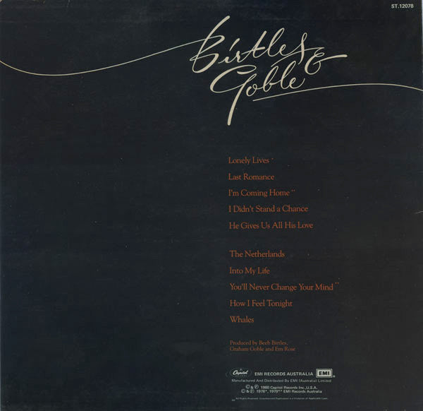 Birtles & Goble : The Last Romance (LP)