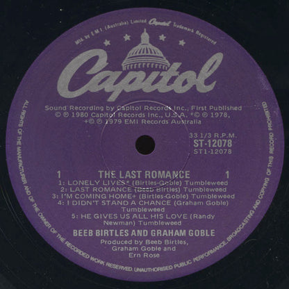 Birtles & Goble : The Last Romance (LP)