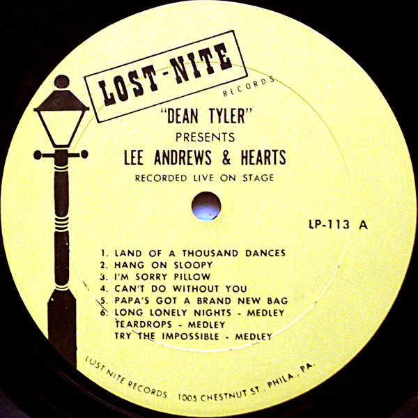 Lee Andrews & The Hearts : Dean Tyler Presents Lee Andrews And The Hearts - Live On Stage (LP, Album)