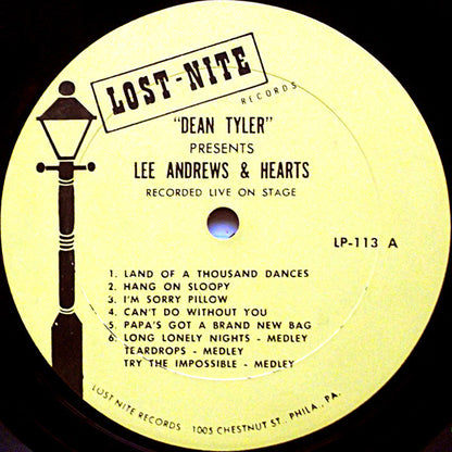 Lee Andrews & The Hearts : Dean Tyler Presents Lee Andrews And The Hearts - Live On Stage (LP, Album)