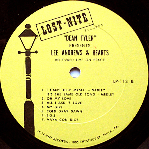 Lee Andrews & The Hearts : Dean Tyler Presents Lee Andrews And The Hearts - Live On Stage (LP, Album)