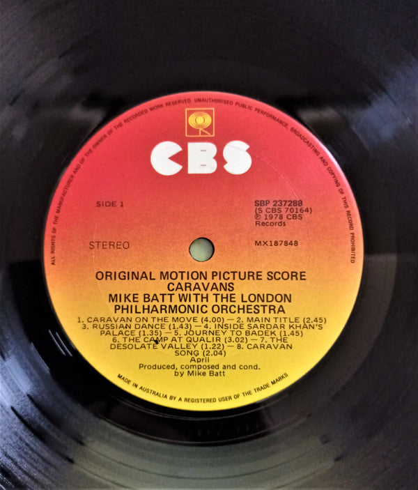Mike Batt With The London Philharmonic Orchestra : Caravans (Original Motion Picture Score) (LP, Album)