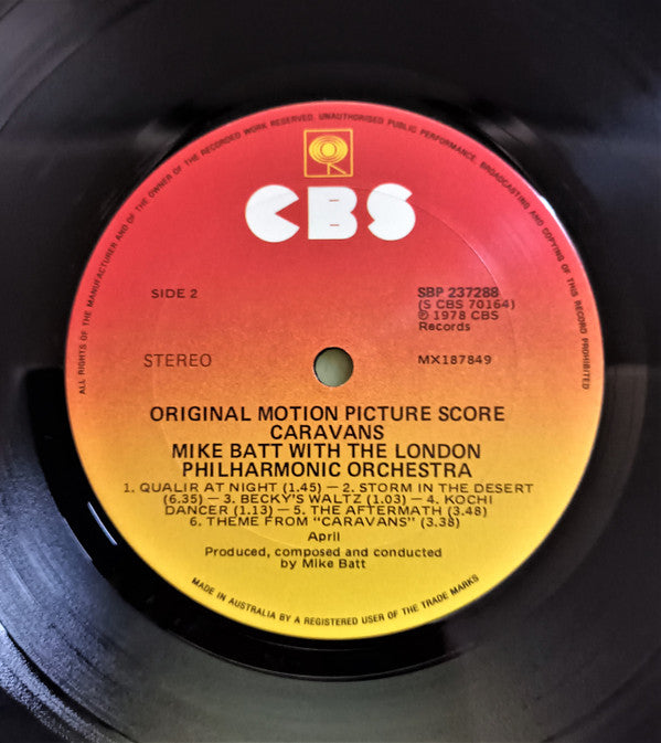 Mike Batt With The London Philharmonic Orchestra : Caravans (Original Motion Picture Score) (LP, Album)