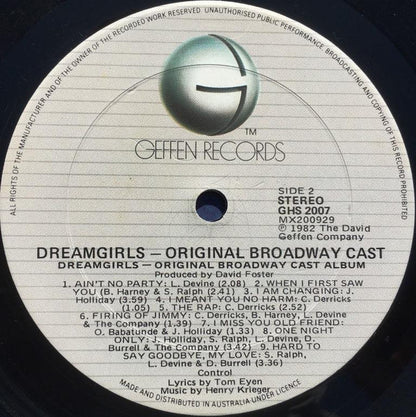 Original Broadway Cast* : Dreamgirls Original Broadway Cast Album (LP, Album, Gat)