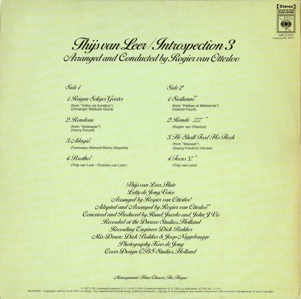 Thijs van Leer : Introspection 3 (LP, Album)