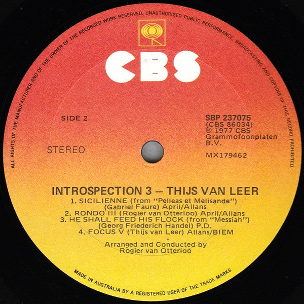 Thijs van Leer : Introspection 3 (LP, Album)